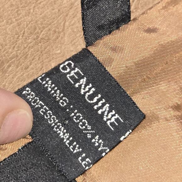 Vintage Winlit Genuine Leather Skirt Women’s 5/6 Tan Brown Made in Korea 80s 90s - Picture 6 of 15